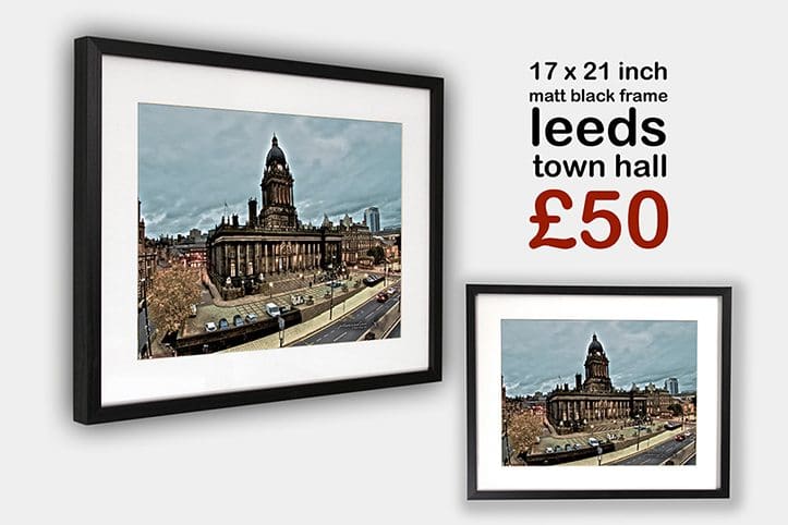 Leeds Town Hall, Canvas, Framed, Art Work, Bevan Cockerill, Photography, Office Art