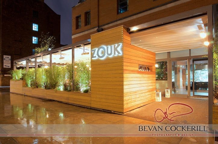 Zouk, Zouk Tea Bar & Grill, Manchester, Bradford, Bevan Cockerill, Commercial Photography, front, Restaurant
