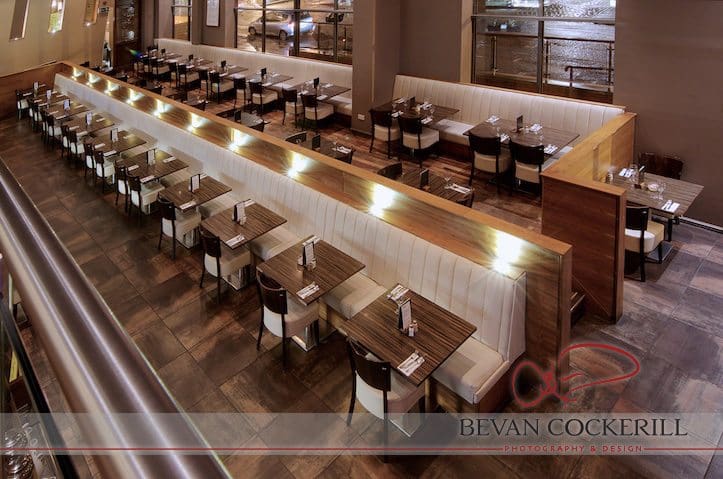 Zouk, Zouk Tea Bar & Grill, Manchester, Bradford, Bevan Cockerill, Commercial Photography, Tables, Restaurant