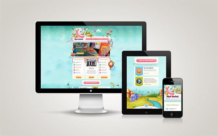 Website Design, Leeds, Chapel Allerton, Yorkshire, Party Shop, Toy Shop, Helium Balloon, Fancy Dress, Bevan Cockerill, Web Design