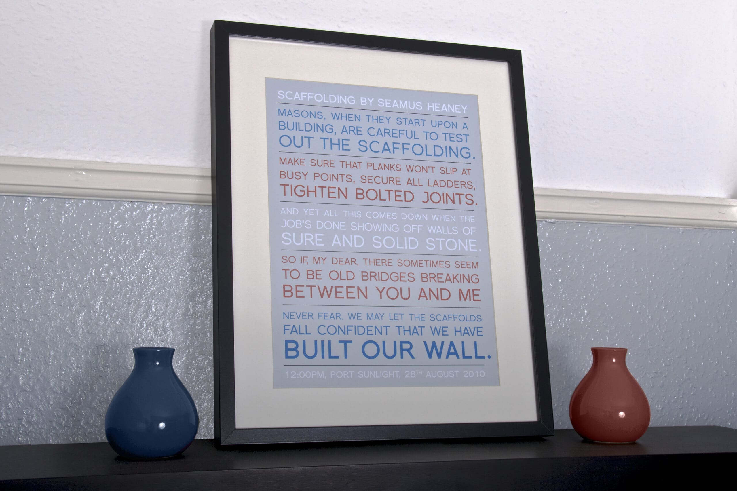 Scaffolding Poem Graphic Framed Print