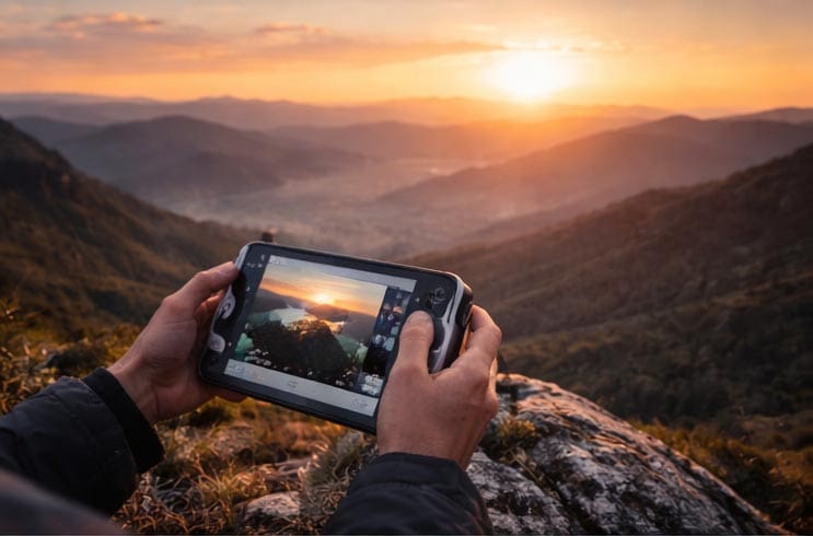 Remote in hands